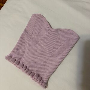 Vestique Lavender Ribbed Knit Top